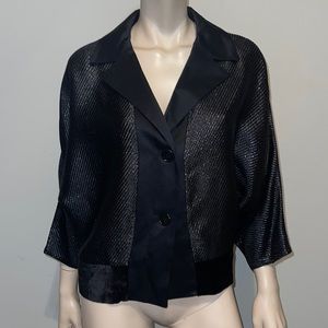 ETRO Metallic Black Evening Jacket 46